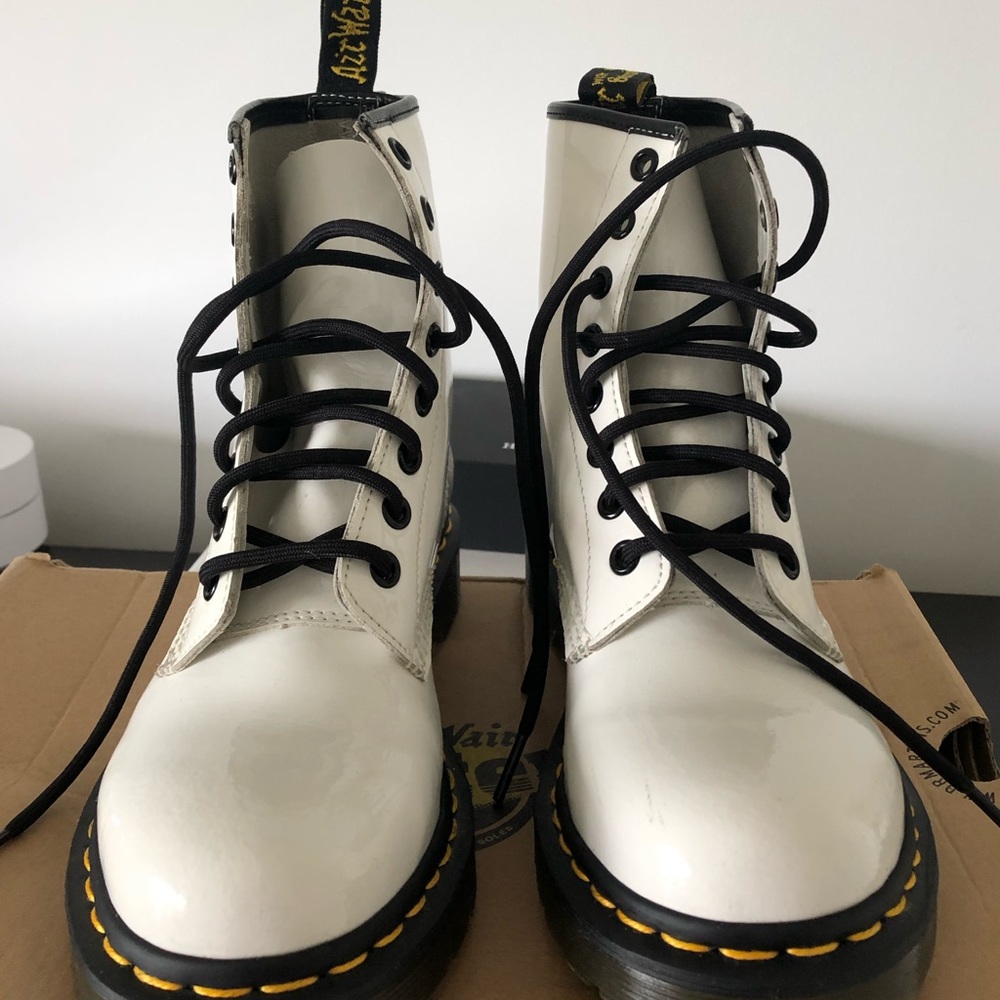 White Dr. Marten boots